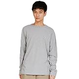 長袖Tシャツ 長袖 丸首 綿100％ ワンポイントロゴ刺繍 ロングスリーブTシャツ メンズベーシック C3-P401Z-070-L