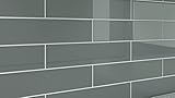 スレートグレーガラスタイル。Perfect for台所、Backsplashesとお風呂場。 3x12 (10 Sq Ft Box) グレー BLK-SLT-3x12