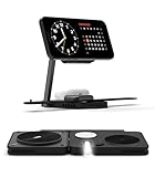 Aulumu M01 ワイヤレス充電器 ステーション [ Ｍagsafe 対応 ] - 3 in 1 折りたたみ式磁気ワイヤレス充電器 [USB充電器なし] - ブラック