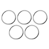 P Prettyia 5個　シームレス　ステンレススチール　O　ラウンド　リング　