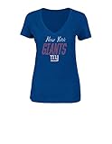 NFLニューヨーク・ジャイアンツWomen 's Winning Ranks半袖VネックTシャツ、スモール、スタジアムブルーヘザー
