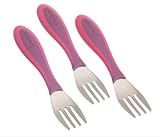 1 X Gerber Graduates BPA Free Graduates Kiddy Cutlery Forks - Pink by NUK