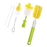 Baoblaze 全3色　ブラシ　哺乳びん　洗い　回転　ボトルブラシ　便利　　 　 - 緑