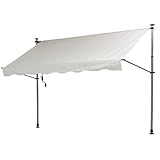 つっぱり日よけルーフ　幅190cm アイボリー