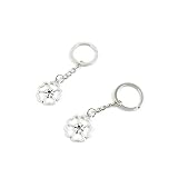 Arts CraftsファッションジュエリーMaking Findingsキーリングチェーンタグクラスプキーリングキーチェーンa1dr7g Flower シルバー A1DR7GW85N_100