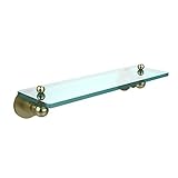 Allied Brass AP-1/16-SBR 16-Inch by 5-Inch Single Glass Shelf [並行輸入品]