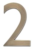 Architectural Mailboxes 3585AB-2 Brass 5-Inch Floating House Number 2, Antique Brass [並行輸入品]