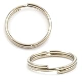 PLATA 二重リング パーツ アクセサリー 金具 ハンドメイド キーホルダー 丸カン シルバー 10個セット 【 外径15mm 太さ1.0mm 】