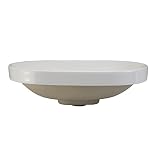 Decolav 1457-CWH Classically Redefined Oval Semi-Recessed Lavatory with Vitreous China Drain Cover, 