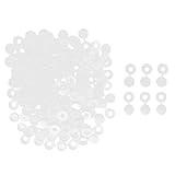 Fityle 約100個　プラスチック　ヒンジ付き　スクリューカバー　キャップ　折りたたみ　プロテクター　全3色 - ホワイト
