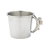 Quilted Rabbit Pewter Baby Cup by Reed & Barton [並行輸入品]
