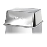 Safco Products 9662SS Stainless Steel Push Top Lid for 36-Gallon Waste Receptacle Base 9663SS sold s