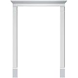 Fypon Singleドアサラウンドキットwith 67 " W x 6 " H Crosshead & 5 1 / 4 " W Fluted Pilasters 67" x 6" Crosshea