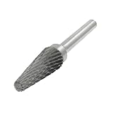 uxcell ドリル　ロータリーヤスリ　ロータリーヤスリ　カーバイドファイル　ダブルカット　円錐　12mmx28mm