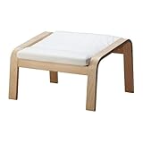 IKEA(イケア) PO?NG グラノン ホワイト バーチ材突き板 69889411 フットスツール、バーチ材突き板、グラノン ホワイト