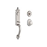 Baldwin FDCOTXRUSRAR492 Reserve Full Dummy Handleset Cottonwood x Rustic with Rustic Arch Rose, Whit