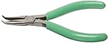 Xcelite CN255V Curved Nose Plier with Green Cushion Grip Handle, Serrated Jaw, 5 Length, 1-15/64 Jaw