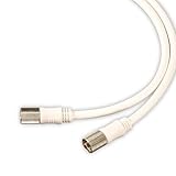 日本アンテナ テレビ接続ケーブル S4C 4K8K対応 2m S型スクリュープラグ-S型スクリュープラグ ホワイト CS4NRSW2C