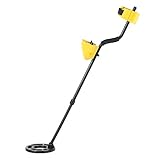 KKmoon MD3009II 金属探知機 高感度 メタル検知器 調節可能 アラーム 下地探し 宝探し トレジャーハンター (黄)