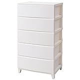 サンカ ルームス(ROOM'S) 5段 ワイド チェスト(幅54 奥行42) ホワイト 前面マット仕上げ RSD-S545(WH)