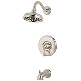 Pfister G89-8MBK G89-8MBK Marielle Single Handle Tub and Shower Combo Trim, Brushed Nickel [並行輸入品]