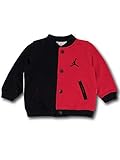 (Jordan) ジョーダン ベビー　Jacket フリースジャケット (6-9M (6-9ヶ月頃 70cm-75cm), 黒赤灰) [並行輸入品]