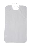 Drive Medical White Terry Towel Cotton Bib with Tie Closure by Drive Medical