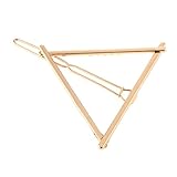 ノーブランド品 ヨーロッパスタイル　シンプル　ユニ​​ーク　幾何学　メタル　ヘアクリップ　髪飾り　アクセサリー　ゴールド　全4パターン選べる - ゴールド, ＃1