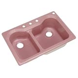 Thermocast Breckenridge差し込み式33 x 22インチダブルボウルキッチンシンク