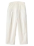 Angeliebe エンジェリーベ マタニティ 綿 ツイル ストレート ワイド パンツ 妊婦服 産前 産後 アジャスター調節可 ズボン M オフ