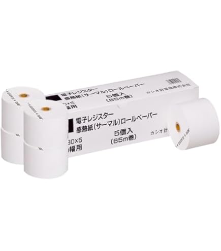 casio レジ　ロールペーパー付き Amazon.co.jp: カシオ レジ用ロールペーパー 5個入 TRP-5880X5 : 産業