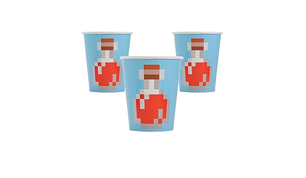 Amazon Co Jp マインクラフト Minecraft レッドポーション 紙コップ 8個セット 並行輸入品 ホーム キッチン