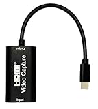 【Amazon限定】ブラック USB-C & HDMI 変換アダプタ キャプチャーボード HDMI キャプチャーボード HD画質録画 HD1080P/4Kパススルー機能 HDMI ビデオキャプチャー ゲーム録画/HDMIビデオ録画/ライブ配信用キャプチャー ボード 電源不要 小型軽量 低遅延 Switch/PC/PS用録画 Win7/8/10 Linux OBS対応