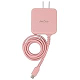 mitas Type-C 急速充電器 ACアダプター typec 充電器 Type C 一体型 ACアダプタ タイプC ケーブル 最大3.4A 海外OK AC コンセント アンドロイド スマホ PSE マカロン パステルカラー（ダスティピンク）