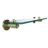 Allied Brass SH-1/22-SBR 22 by 5-Inch Single 3/8-Inch Glass Shelf [並行輸入品]