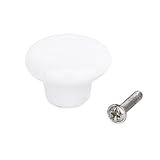 SunniMix キャビネット　 陶器　　取っ手　 ノブ　引き出し　食器棚　台所　サーメットノブ　ハンドル　つまみ　ノブ　　　全７色 - ホワイト