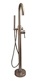 Barclay 7913-BN Freestanding Thermostatic Tub Filler with Hand Shower, Brushed Nickel [並行輸入品]