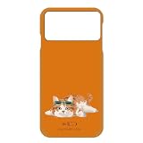 iPhone 17 Pro 用 アイフォン17proのカバー ハードケース ねこ充電中 ゆるねこ 癒し系 休憩モード コミカル オレンジ けーたい スマホカバー h240124