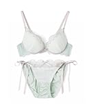 [ノーザリー] インナーセット シアードットチュール ブラジャー＆ショーツセット レディース グリーン F65