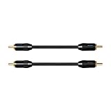TOPPING TCR2 6N 単結晶銅 金メッキ RCA to RCA*2 プロフェッショナル オーディオ ケーブル (10CM)