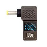 Xiwai USB-C PD 65W 充電アダプター Type-C 入力から DC 5.5x2.5mm バレルジャックプラグ スマート LED デジタルディスプレイ 100W 出力 20V 5A 充電器コネクタ ノートパソコン用