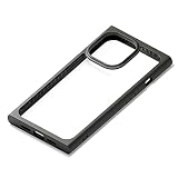 Premium Style iPhone 13 Pro用 ガラスタフケース スクエアタイプ ブラック PG-21NGT05BK
