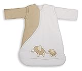 PurFlo Embroidered SleepSac 1.0 Tog (Elephant Natural, 0 - 3 Months) Baby Sleeping Bag by PurFlo