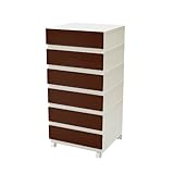 squ+ コレクトケース ワイド浅型6段セット SW×6 キャスター付き ブラウン SNK-15BR