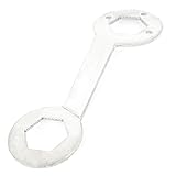 uxcell 六角レンチ 洗濯機 六角スパナ ハンドツール メタル シルバートーン 1個入り