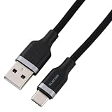 エレコム USB-A to USB Type-Cケーブル なめらか 最大15W 1m ブラック MPA-ACECSS10BK