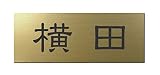 丸三タカギ 彫り込み済表札 アクリル APG2-G-1-1-横田 【完成品】