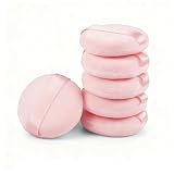 パウダーパフ Sサイズ 直径6cm 厚み1.5cm 6ヶ入 ルースパウダー用パフ メイクアップパフ フェイスパウダー用替パフ ピンク メイクパフ