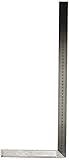 uxcell 曲尺　直角定規　スクエアトライ 50cm スチール 90度 メトリック定規 両面スケール シルバートーン