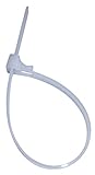 Cambridge Releasable & Reusable 100 pcs- 8" 50 Lbs Tensile Strength, Standard Duty Nylon Cable Ties,